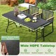 image 8 of COSTWAY 152 cm Portable Folding Picnic Table Dining Table Black