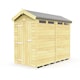 image 1 of 4 x 8 Feet Apex Security Shed - Single Door - Wood - L243 x W118 x H217 cm | Brown