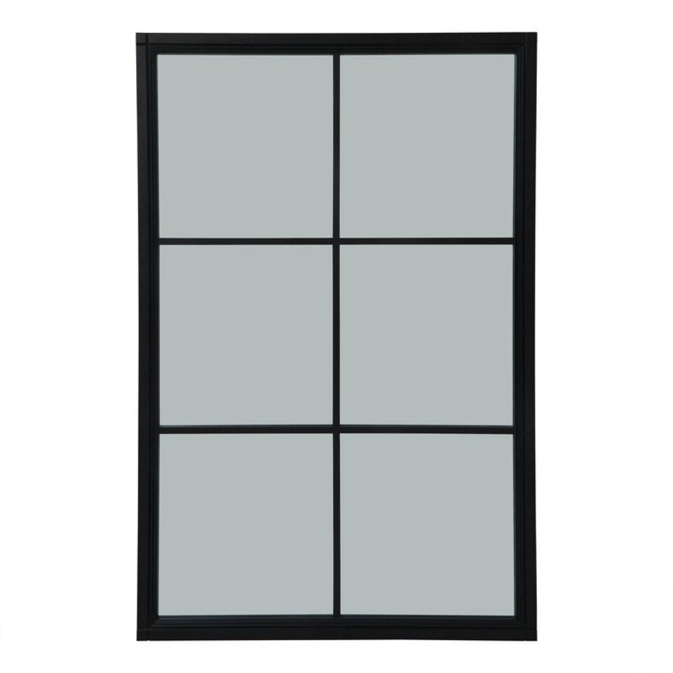 image 1 of XL Window Mirror - Wood - L4 x W112 x H170 cm - Black/Brown Brown