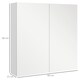image 5 of kleankin Bathroom Mirror Cabinet, Wall Mounted Bathroom Storage Cupboard with Adjustable Shelf, 60W x 15D x 60Hcm, High Gloss White
