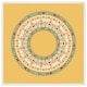 image 1 of Orange circle ornament. round frame (Picture Frame) White | XS