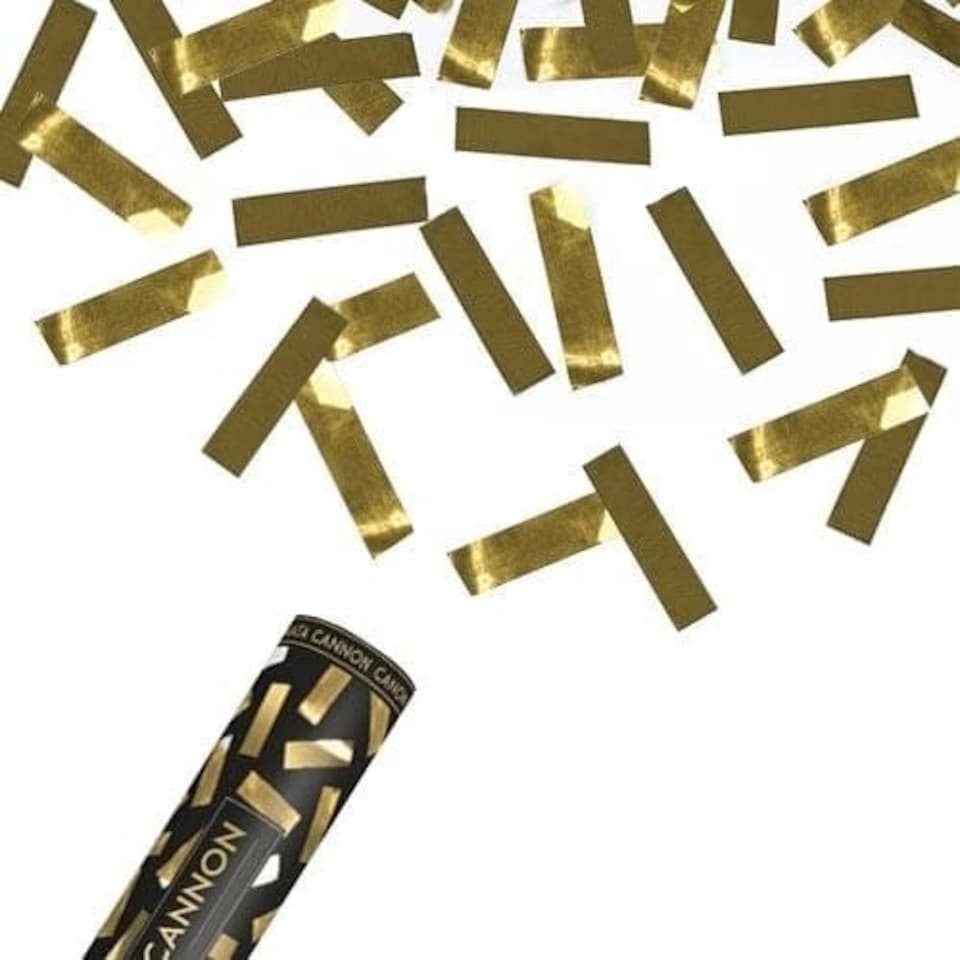 image 1 of Gold Metallic Medium Confetti Cannon 40cm