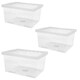 image 2 of 1 x Heavy Duty Multipurpose 27 Litre Home Office Clear Plastic Storage Container With Lid