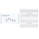 image 1 of Nail Sticker (grey) - # Fiesta Silver Nail - 32pcs Multi