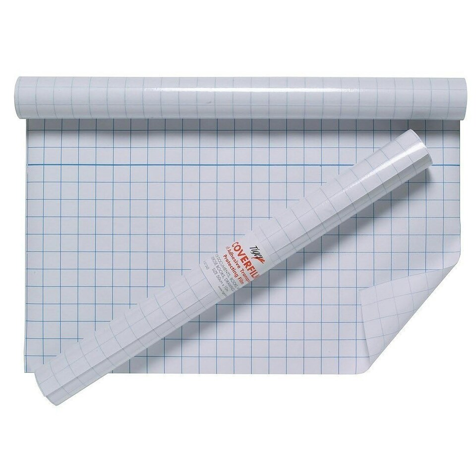 Tiger Stationery Checked Book Cover - Transparent/Blue - One Size