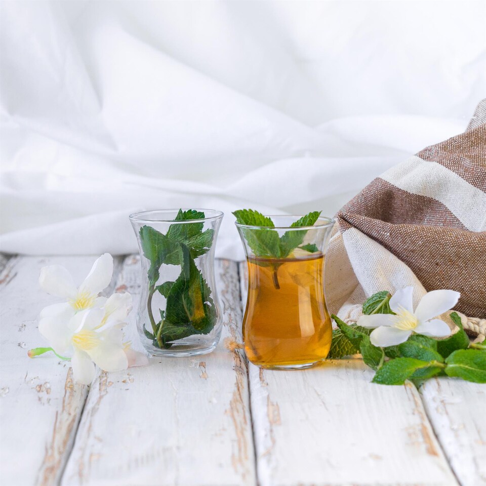 image 1 of LAV Klasik Turkish Tea Glasses - 115ml - Clear - Pack of 6