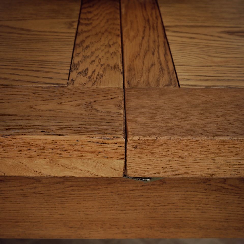 image 1 of Rustic Oak Extending Dining Kitchen Table 78×90×120 cm Extending to 150 cm