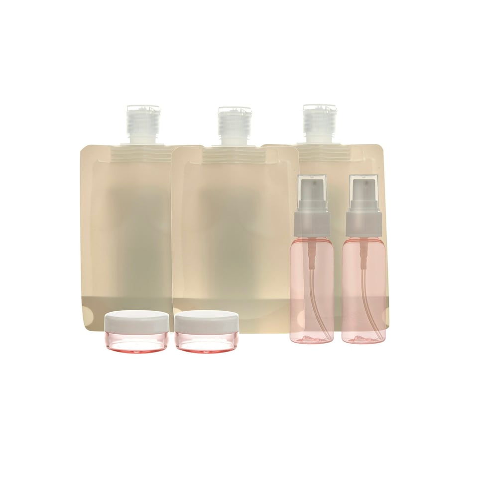 image 1 of Danielle Creations Travel Bottle / Pouch / Tub Set Clear