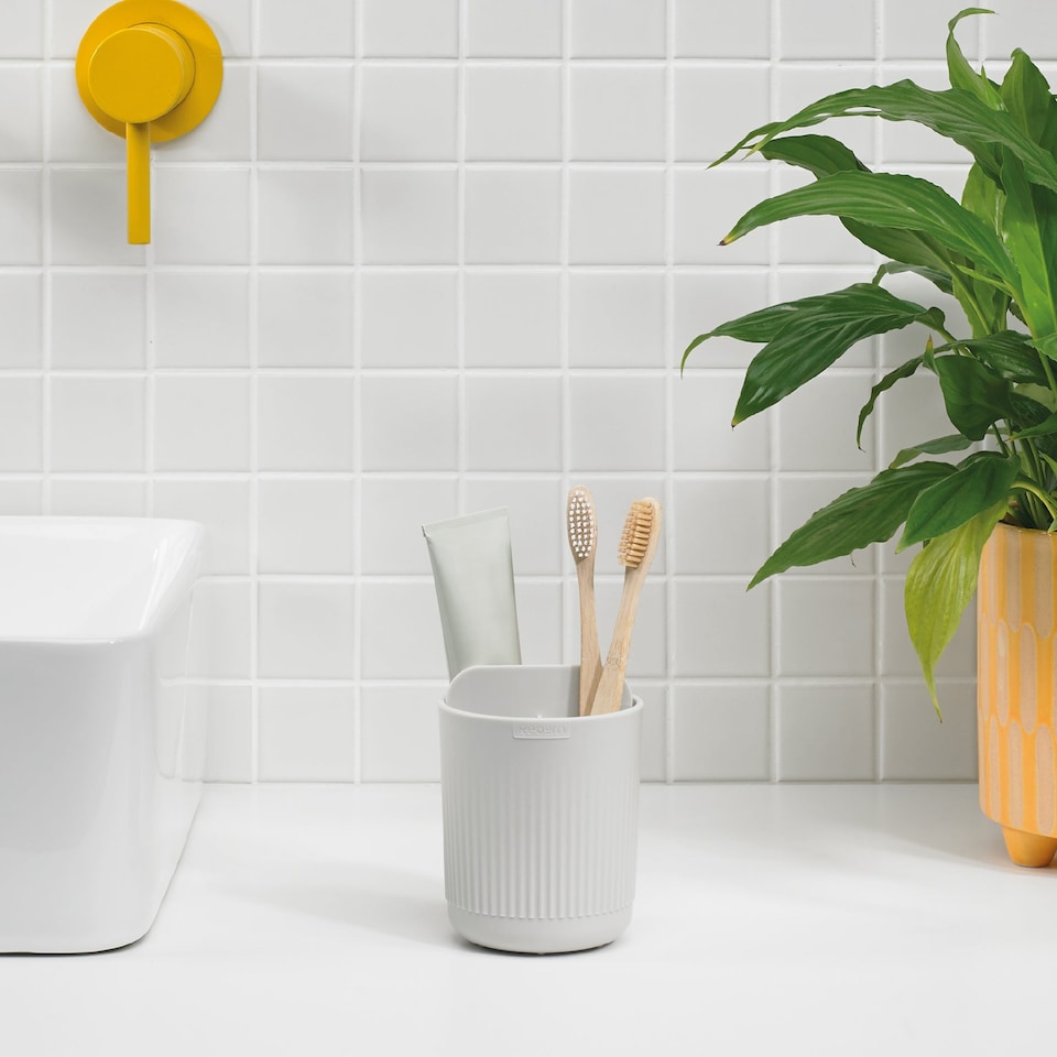 image 1 of Reborn Caddy Bathroom Toothbrush Holder - Stone