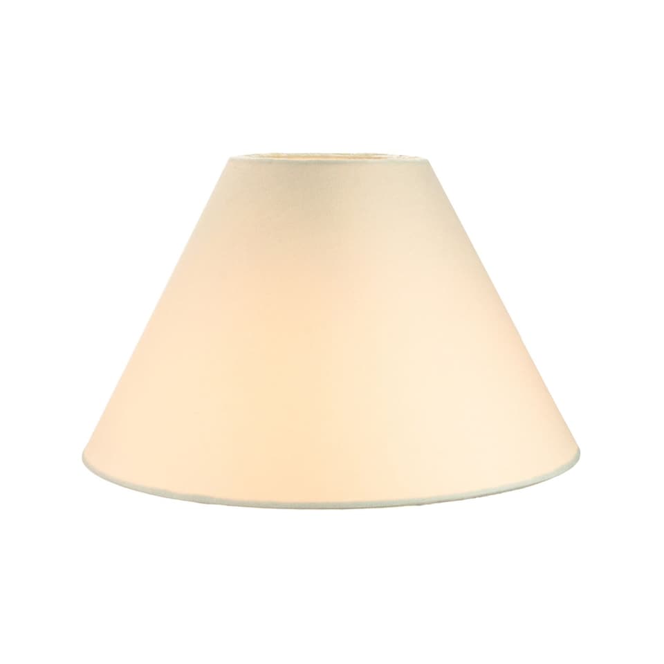 image 1 of Traditional 10 inch Cream Cotton Coolie Lampshade Suitable for Table Lamp or Pendant