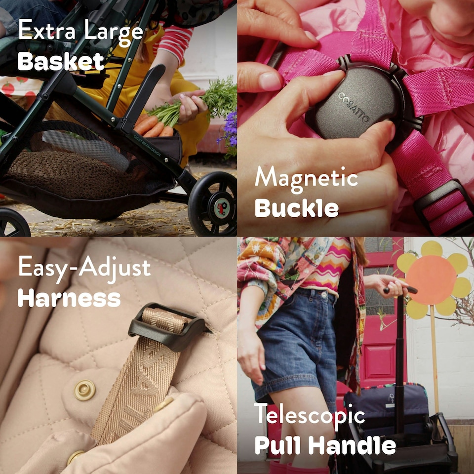 image 1 of Cosatto Woosh 4 Stroller Lightweight Compact Fold Birth-25kg Diggin' Dinos