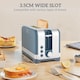 image 8 of HOMCOM Kettle and Toaster Set, 1.7L 3000W Rapid Boil Jug Kettle with Otter Thermostat, Limescale Filter, 2 Slice Toaster with 7 Browning Controls, Crumb Tray, Blue | Blue
