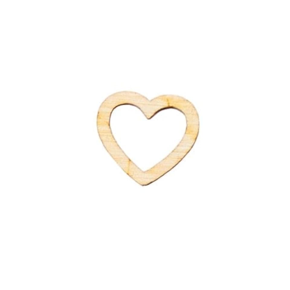 image 1 of Wooden Love Hearts Table Confetti 2cm - Pack of 24