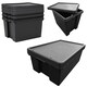 image 3 of 1 x 45L Extra Large Super Strong Black Impact Resistant Heavy Duty Plastic Storage Container With Lid Black