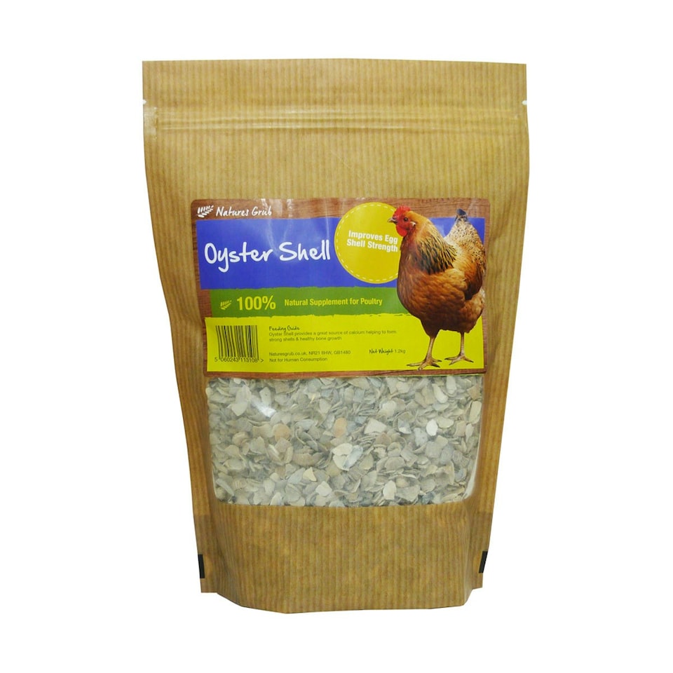 Natures Grub Oyster Shell - May Vary - 1.2kg