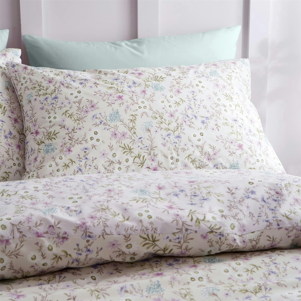 image 1 of Bianca Ditsy Floral Lilac Duvet Cover Set Multi | Double