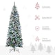 image 3 of HOMCOM 6FT Tall Prelit Pencil Slim Artificial Christmas Tree with Realistic Branches, 300 Colourful LED Lights and 618 Tips, Xmas Decoration, Green