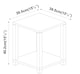 image 2 of Sandra 2 Tier S-Tube End Table Small Wood Bedside Nightstand With Storage Shelf | Multi | White with Black Legs