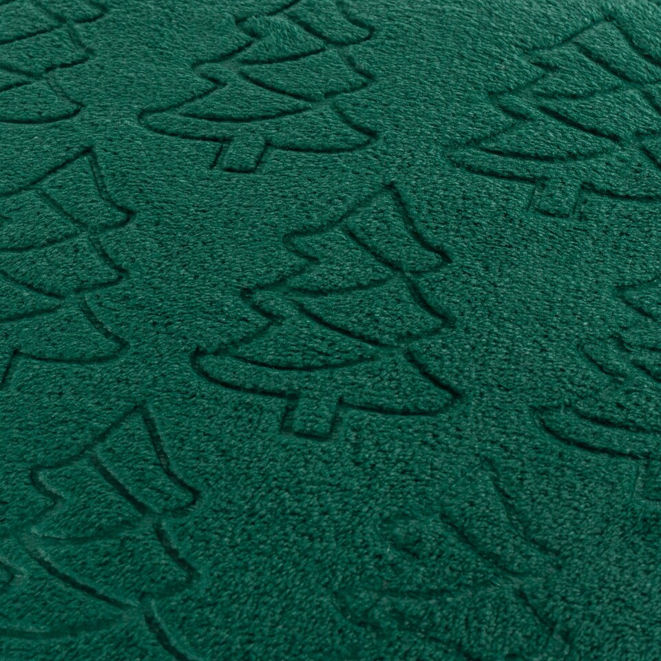 image 1 of furn. Festive Trees Embossed Cushion Green | 50 cm x 50 cm
