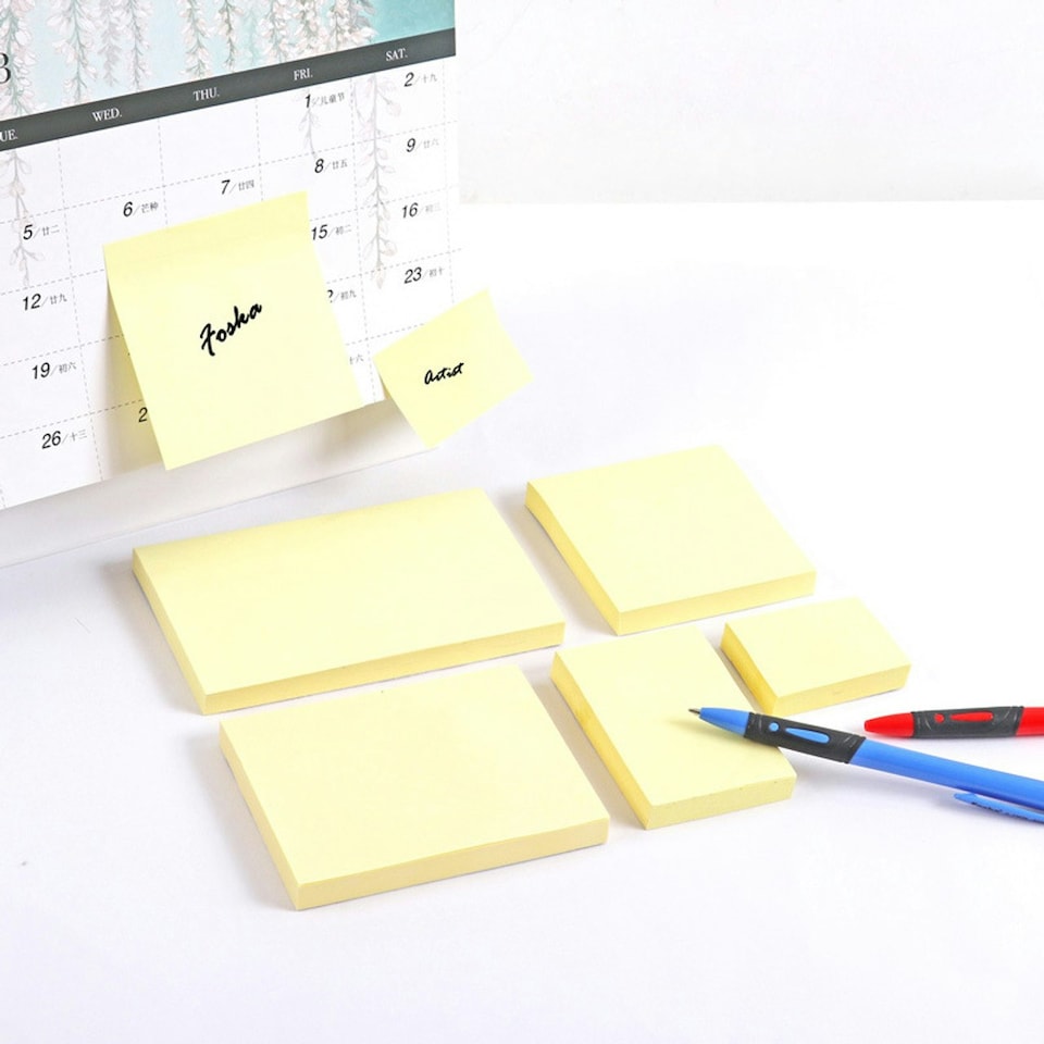 image 1 of Pack of 100 Self Sticky Notes 75x75mm Yellow