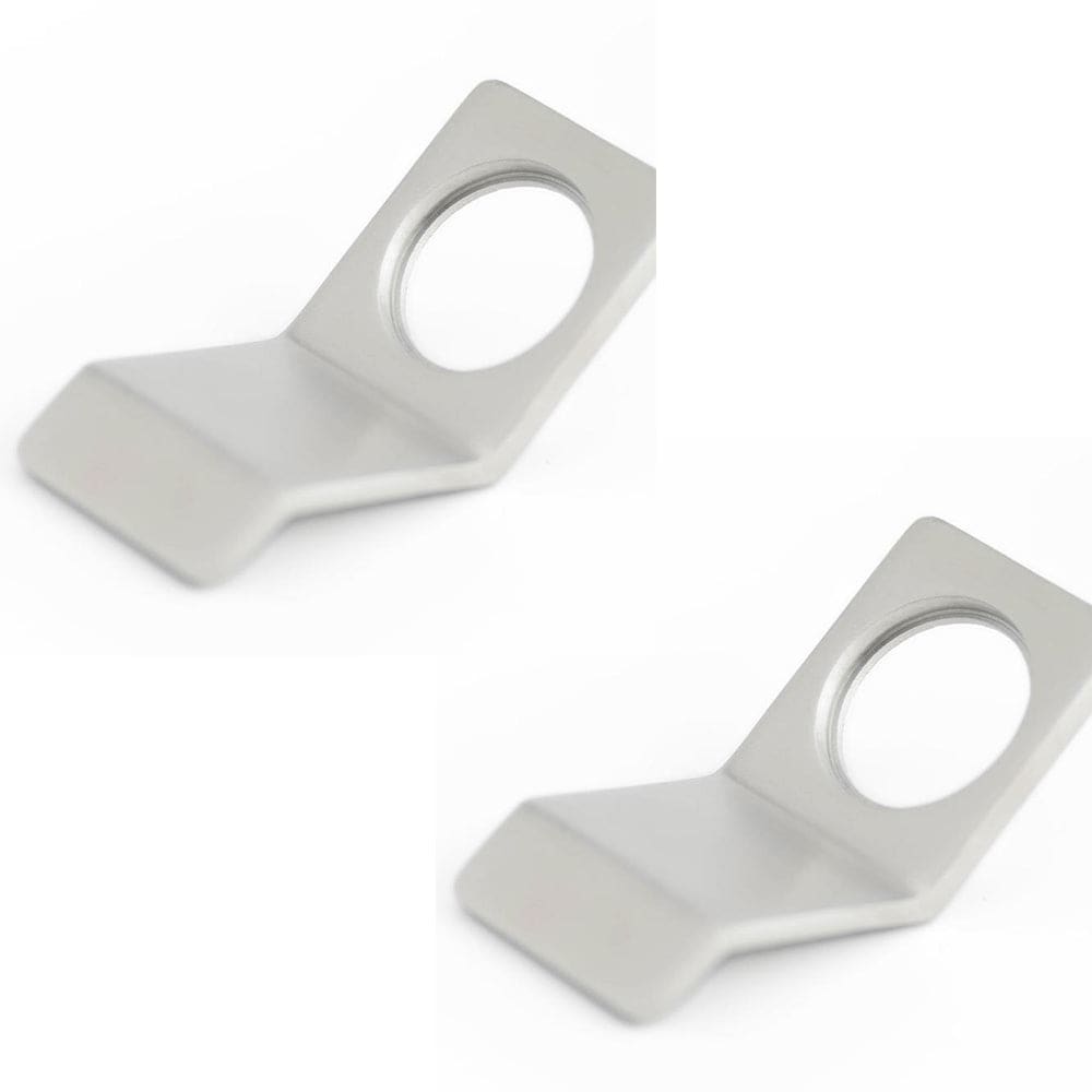 2 PACK Satin Stainless Steel Round Cylinder Pull Handle for Modern Interiors - Door Lock Finger Pull