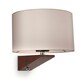 image 1 of Alpine 1 Light Indoor Wall Light (Switched) Dark Walnut, Cream Shade, E27