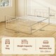image 7 of HOMCOM 5ft Metal King Platform Bed Frame w/ Underbed Storage Headboard White