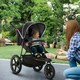 image 2 of HOMCOM Foldable Three-Wheeler Baby Stroller w/ Sun Canopy, Storage