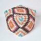 image 3 of Homescapes Manila Orange and Pink Kilim Footstool Handwoven Beanbag Pouffe - 43 x 43 cm
