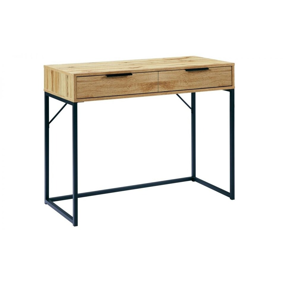 image 1 of Premier Oak-Effect 2 Drawer Dressing Table/ Desk