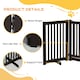 image 10 of PawHut 155cm Expandable 3-Panel Freestanding Dog Pet Gate w/ Latched Door Brown