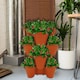 image 9 of Trio Stackable Stacking Strawberry Planter Plant Flower Pot Herb Garden Patio UK Black