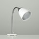 image 2 of ValueLights Adjustable Single Gloss White And Chrome Clamp Clip On LED Desk Spotlight Table Light