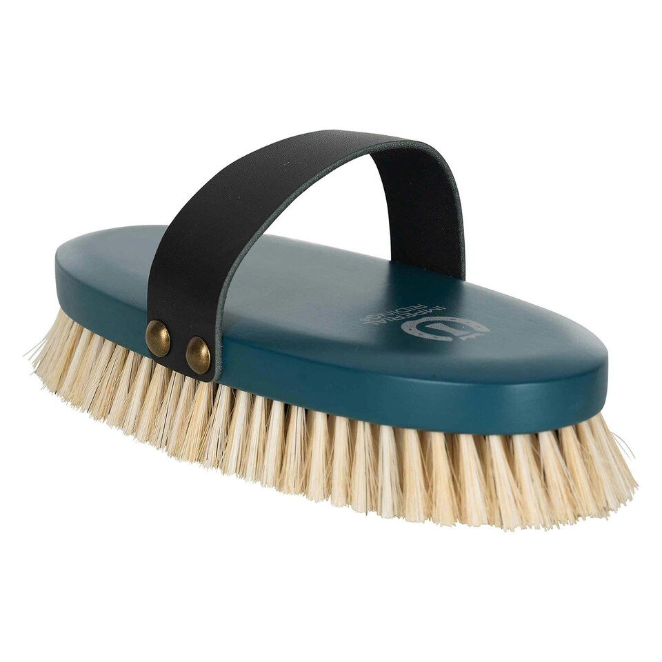 Imperial Riding Leather Strap Horse Brush - Forest Green - One Size