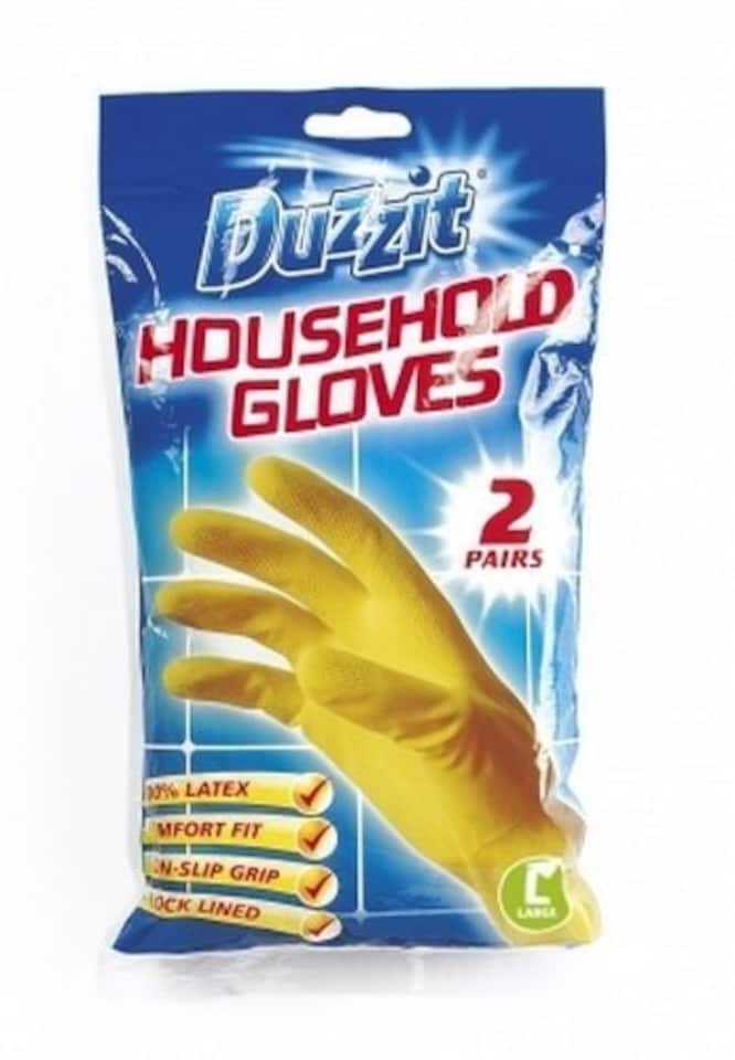 image 1 of 2 Pairs of Duzzit Household Gloves Large