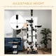 image 3 of PawHut Kitten Tower Adjustable 240-260cm, Scratch Posts, Houses, White