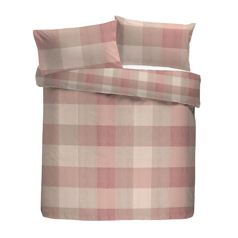 image 1 of Appletree Ashford Check Duvet Cover Set Natural