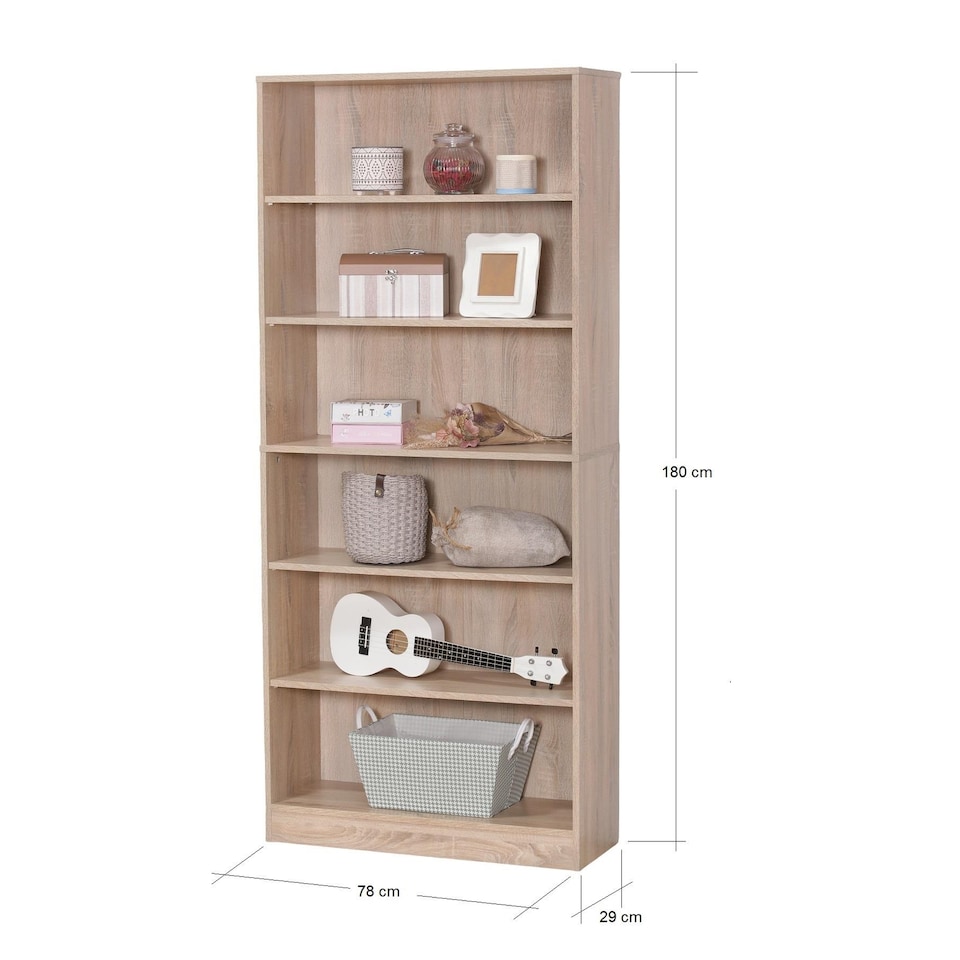 image 1 of Bookcase Display Shelf Freestanding Book Storage Unit Home Living Room Furniture | Brown