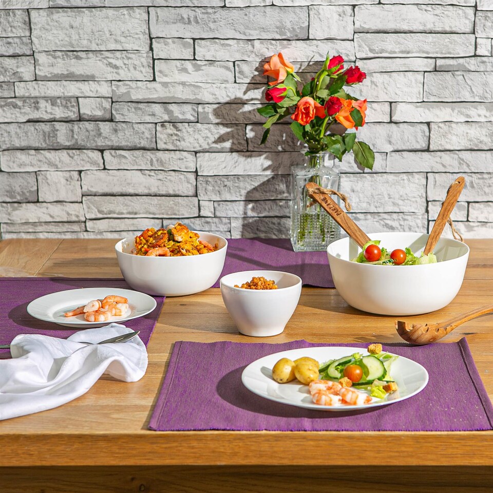 image 1 of Bormioli Rocco Toledo Glass Serving Bowl - 19cm - White | White | White