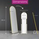 image 3 of Full Length Mirror with Metal Frame Wall Mounted Free Standing Floor | Gold