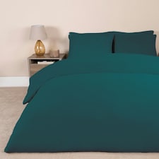 OHS Teddy Fleece Soft Cosy Warm Thermal Plush Plump Duvet Cover and Pillowcase Bedding Set Blue | Teal | Single