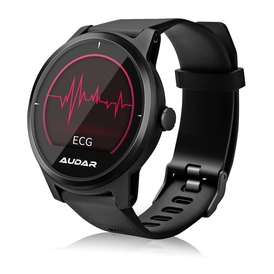image 1 of Smart Sport Watch for iPhone (iOS) Tracks Health Metrics Self And Family BP HR Extended - Audar E1