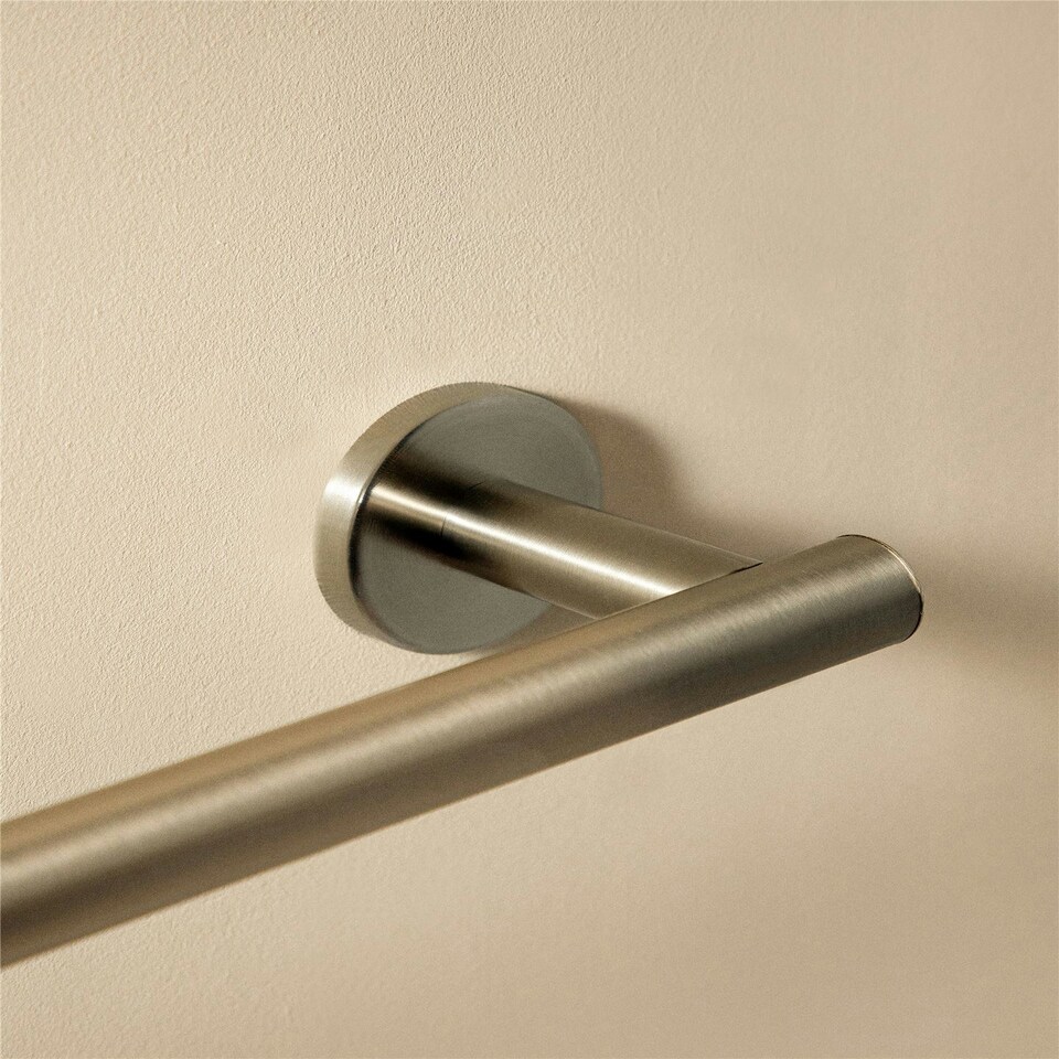 image 1 of Cosmic Wall Mounted Towel Round Rack with Chrome Finish Silver for Bathroom 46cm