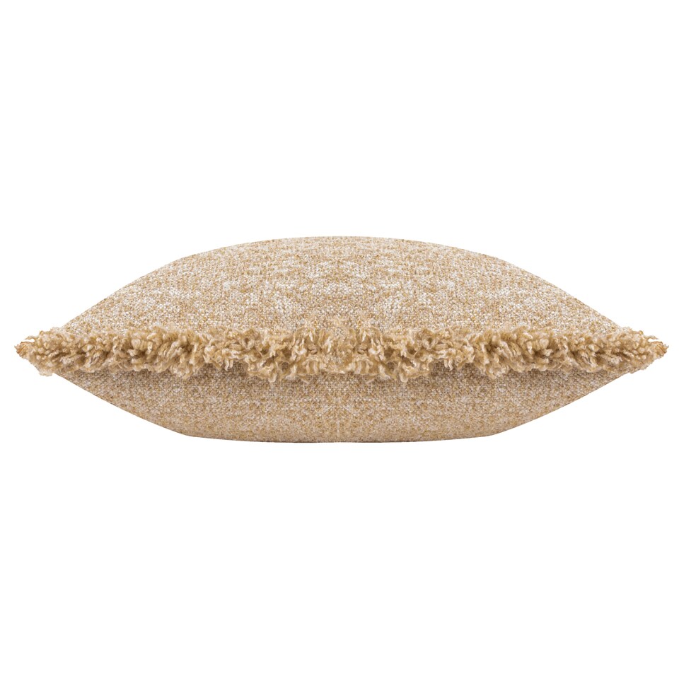image 1 of Yard Doze Woven Fringed Cushion, Biscuit, 40 x 60cm