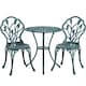 image 1 of Yaheetech 3 Piece Patio Bistro Table Set with Umbrella Hole-Green | Green | Green | 1
