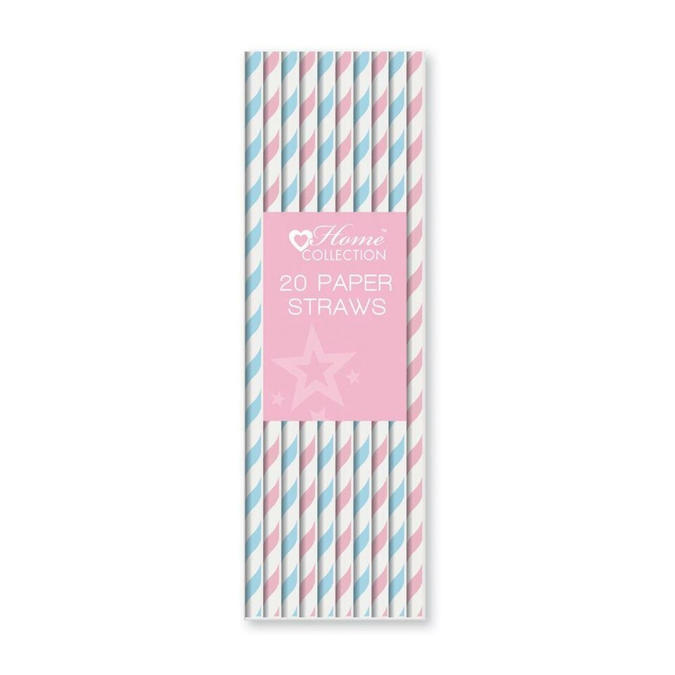 Pack of 20 Baby Shower Party Blossom Paper Straws