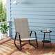 image 8 of Outsunny Garden Rocking Chairs with Armrests, High Back, Grey | Multi | One Size