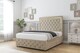 image 3 of Sloomy Sofia Gold Almond Coniston Divan Bed Base No Drawers With 54 Inch Floor Standing Headboard & 12 Inch Matching Footboard | Cream | Almond | Single | 1