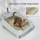 image 6 of PawHut XL Stainless Steel Cat Litter Box with High Sides, 60 x 40 x 30 cm Grey