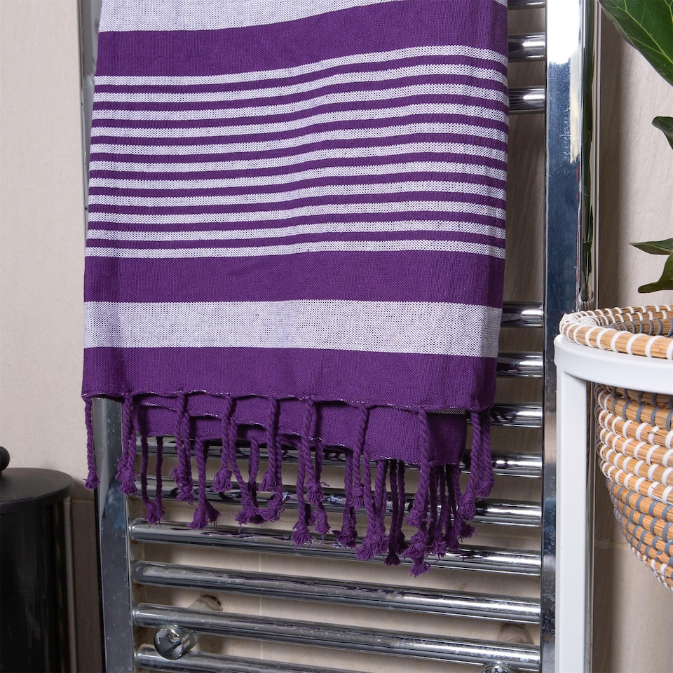 image 1 of Nicola Spring Deluxe Cotton Turkish Bath Towel - Purple | Purple | Purple